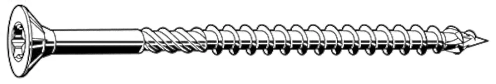 Шурупы для террас HECO-TOPIX Holzbauschraube Senkkopf 4.5 x 60 Torx 25 Edelstahl A2, 200 Stück,38180