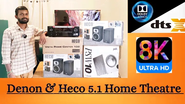 Denon X1800H 5.2.2 Dolby Atmos & Heco Home Theatre for Sale.