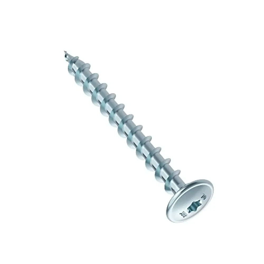 Шурупы для ДСП HECO-TOPIX Holzbauschraube Tellerkopf 8.0 x 80 TG TX40 verzinkt Zulassung, 50 Stück,48206