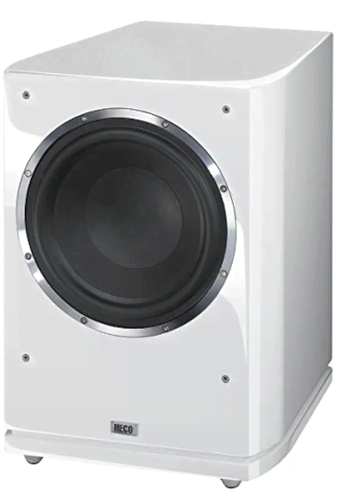 Сабвуфер HECO CELAN GT SUB 322A, Subwoofer, 400 Watt, Piano Weiß